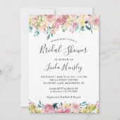 Pastel Chic Blush Floral Spring Vrijgezellenfeest Kaart (Voorkant)
