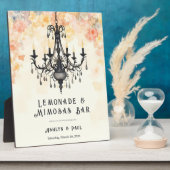 Pastel Chic Elegant Floral Vintage Chandelier Fotoplaat (Zijkant)