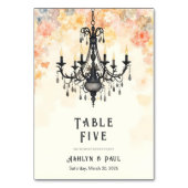 Pastel Chic Elegant Floral Vintage Chandelier Kaart (Voorkant)