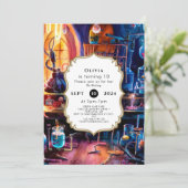 Pastel Children's Magic Scientist Verjaardag Kaart (Staand voorkant)