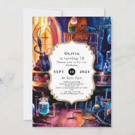 Pastel Children's Magic Scientist Verjaardag Kaart