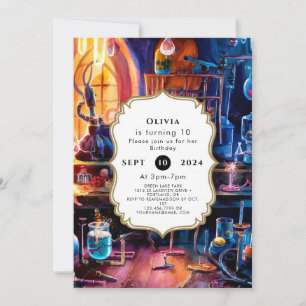 Pastel Children's Magic Scientist Verjaardag Kaart