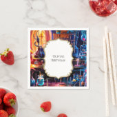 Pastel Children's Magic Scientist Verjaardag Servet (Insitu)