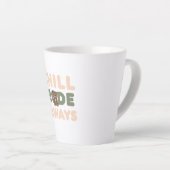 Pastel "Chill Mode Altijd" Citaat Latte Mok (Rechterhoek)
