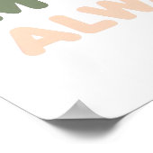 Pastel "Chill Mode Always" Quote Poster (Hoek)