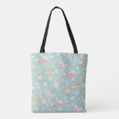 Pastel Chiyogami Koi motief Tote Bag (Achterkant)