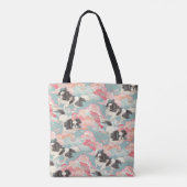 Pastel Chiyogami Shih Tsu Dog Pattern Tote Bag (Achterkant)