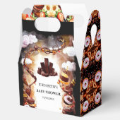 Pastel Chocolade Baby shower Bedankdoosjes (Geopend)