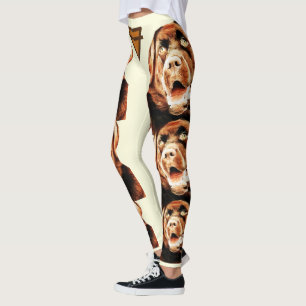 Pastel Chocolate Lab-Leggings Leggings