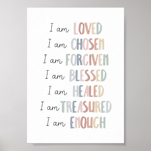 Pastel Christelijk kinder bevestiging poster (Voorkant)