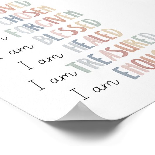 Pastel Christelijk kinder bevestiging poster (Hoek)