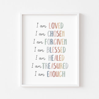 Pastel Christelijk kinder bevestiging poster