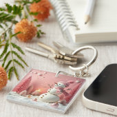 Pastel Christmas - Acrylic Keychain (Voorkant Rechts)