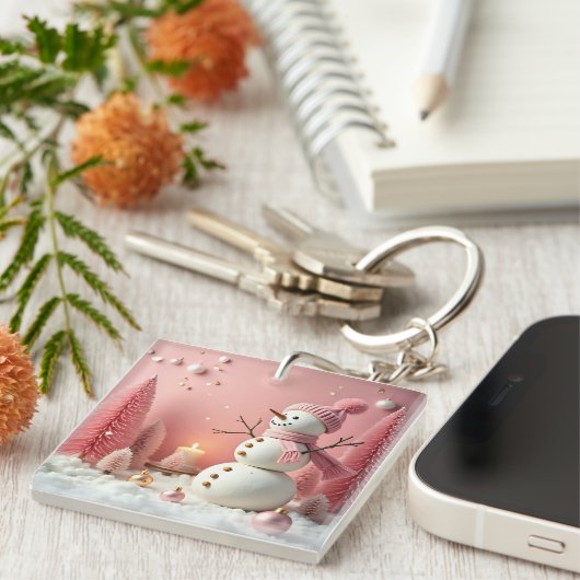 Pastel Christmas - Acrylic Keychain (Voorkant Rechts)