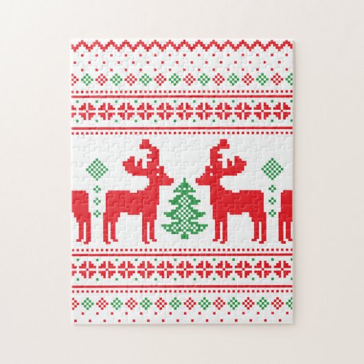 Pastel Christmas Aesthetic Pattern- Holiday Vibes Legpuzzel (Verticaal)