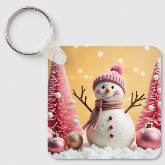 Pastel Christmas - Aluminum Keychain (Voorkant)