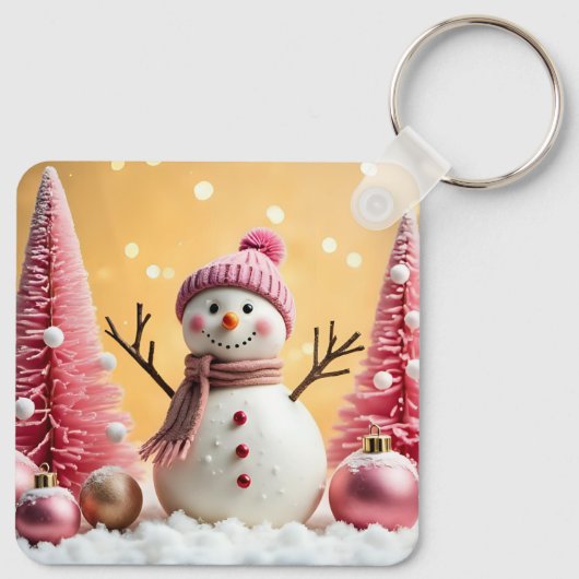 Pastel Christmas - Aluminum Keychain (Achterkant)