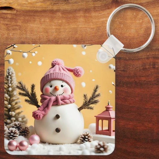 Pastel Christmas - Aluminum Keychain  (Achterkant)