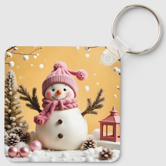 Pastel Christmas - Aluminum Keychain  (Achterkant)