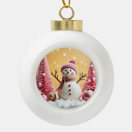 Pastel Christmas - Ceramic Ball Ornament (Voorkant)