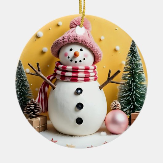 Pastel Christmas - Ceramic Ornament (Voorkant)