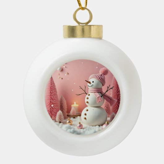 Pastel Christmas - Ceramic Ornament (Voorkant)