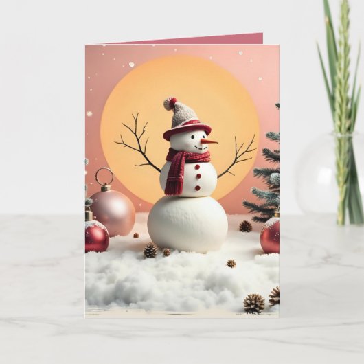 Pastel Christmas - Folded Greeting Card  Kaart (Voorkant)