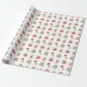 Pastel Christmas Gifts Wrapping Paper Cadeaupapier (Uitgerold)