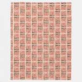 Pastel Christmas Groovy Retro Smile Emoticon Gift Fleece Deken (Voorkant)