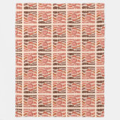 Pastel Christmas Groovy Retro Smile Emoticon Gift Fleece Deken (Voorkant)