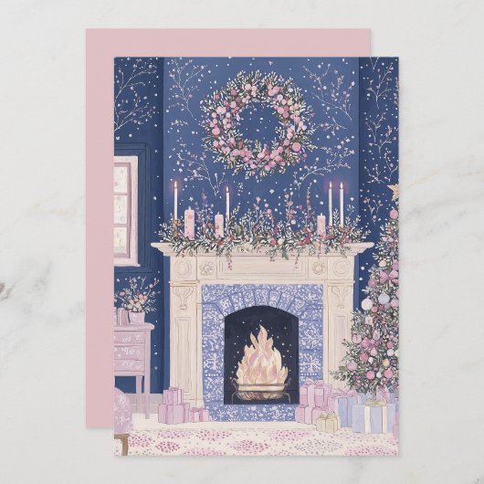 Pastel Christmas Kaart (Voorkant / Achterkant)