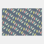 Pastel Christmas Lights Noel Vakantie Inpakpapier Vel (Voorkant 3)