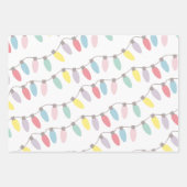 Pastel Christmas Lights Noel Vakantie Inpakpapier Vel (Voorkant)