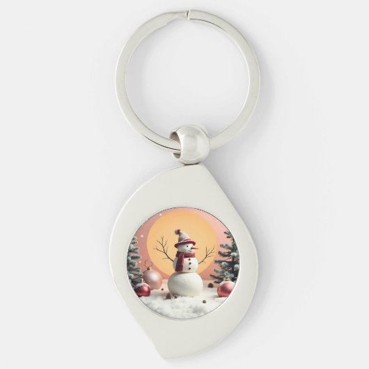 Pastel Christmas - Metal Keychain (Voorkant)