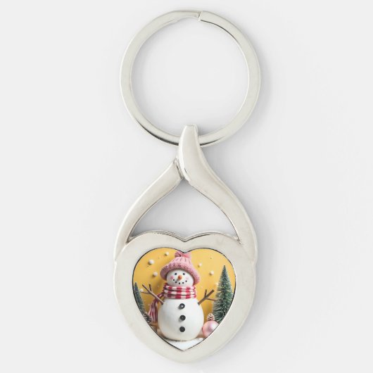 Pastel Christmas - Metal Keychain (Voorkant)