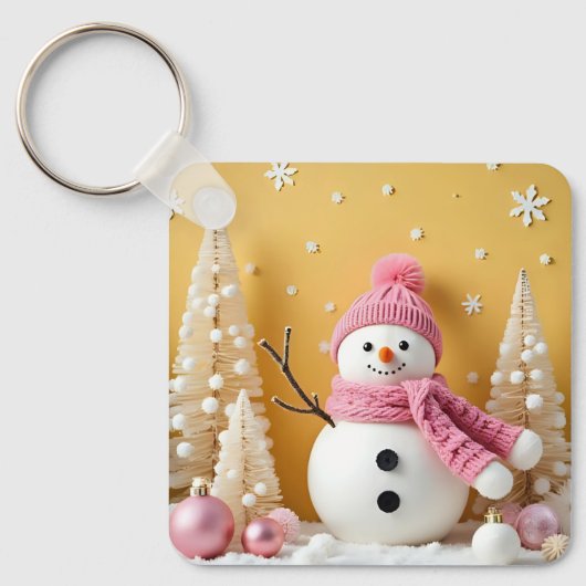 Pastel Christmas - Metal Keychain (Voorkant)