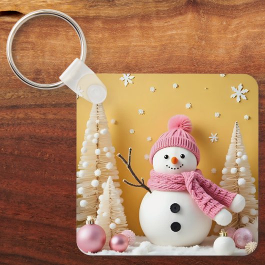 Pastel Christmas - Metal Keychain (Voorkant)
