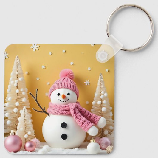 Pastel Christmas - Metal Keychain (Achterkant)