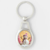 Pastel Christmas - Metal Keychain (Voorkant)