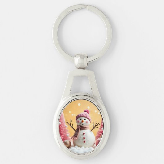 Pastel Christmas - Metal Keychain (Voorkant)