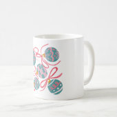 Pastel Christmas Ornament Mug Koffiemok (Voorkant rechts)