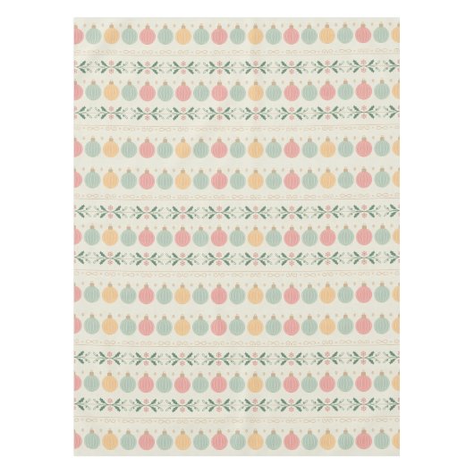 Pastel Christmas Ornaments Tafelkleed (Voorkant)