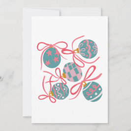 Pastel Christmas Party Invitation Kaart