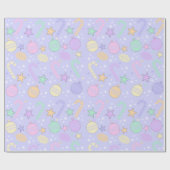 Pastel Christmas Pattern Cadeaupapier (Vlak)