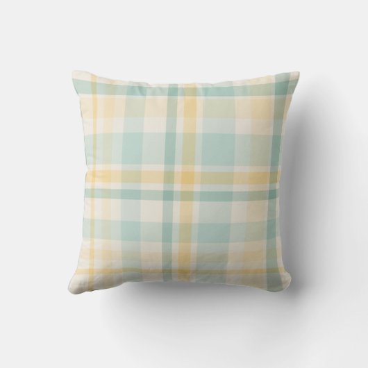 Pastel Christmas Plaid three Kussen (Achterkant)