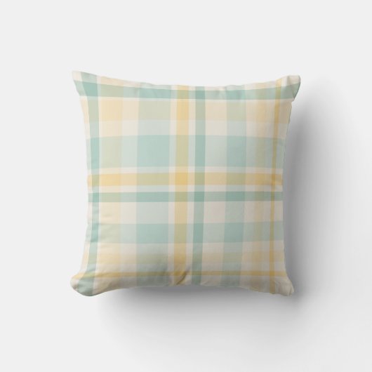 Pastel Christmas Plaid three Kussen (Voorkant)
