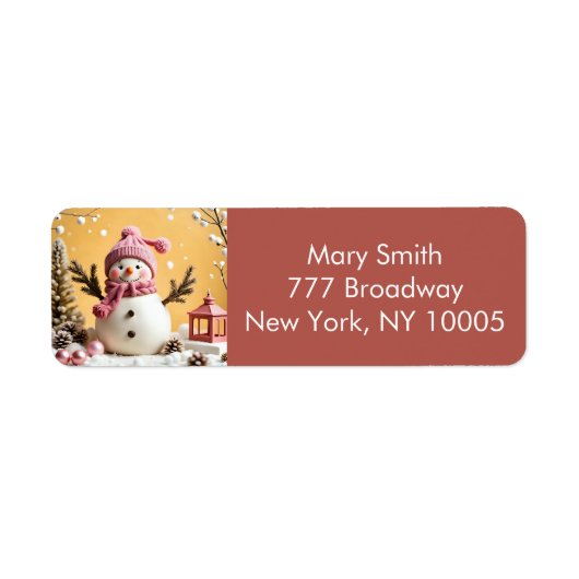 Pastel Christmas - Return Address Label (Voorkant)