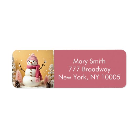 Pastel Christmas - Return Address Labels (Voorkant)