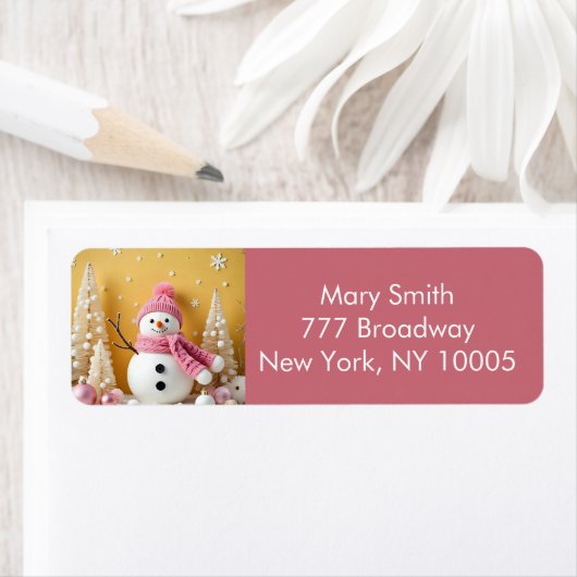 Pastel Christmas - Return Address Labels (Insitu)