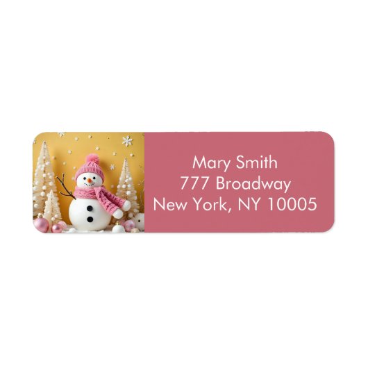 Pastel Christmas - Return Address Labels (Voorkant)